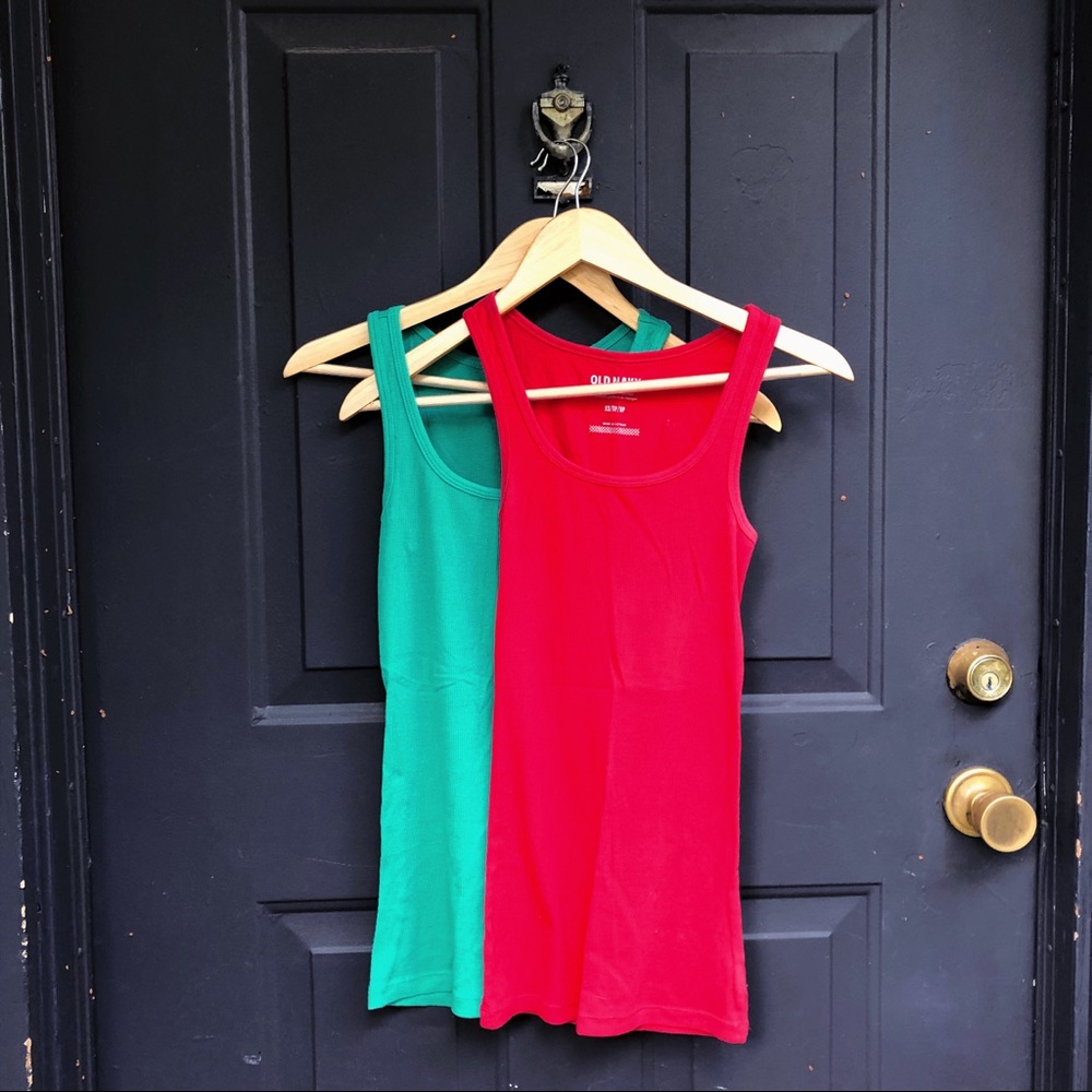 ♡ Pink and Teal Old Navy Tanks ♡